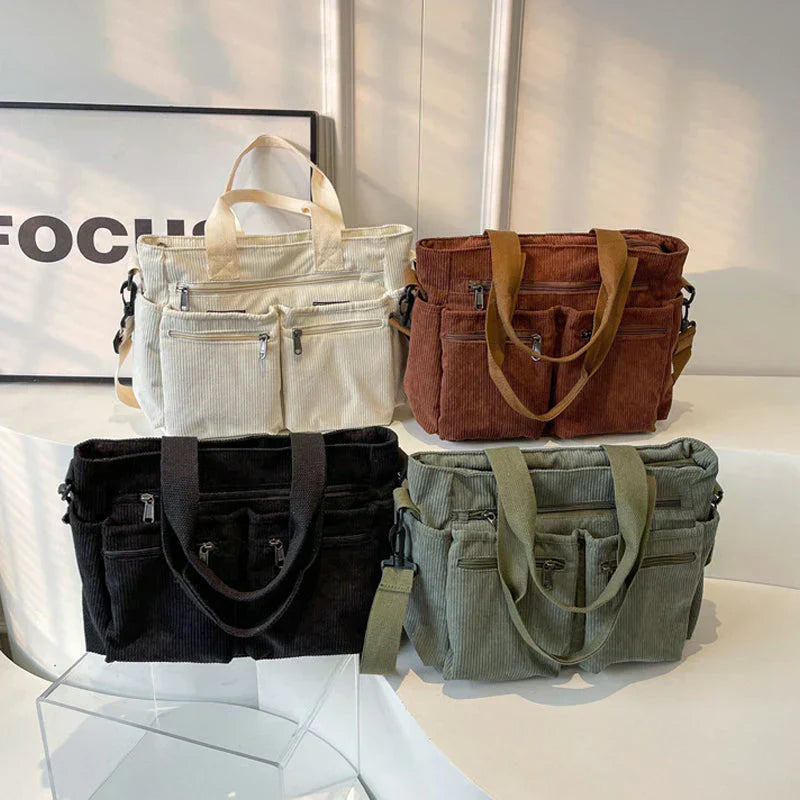 Velvet Carry | Clemence Cord Tote