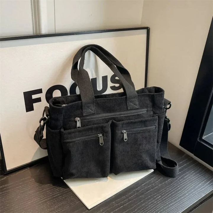 Velvet Carry | Clemence Cord Tote