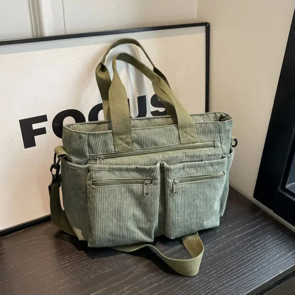 Velvet Carry | Clemence Cord Tote