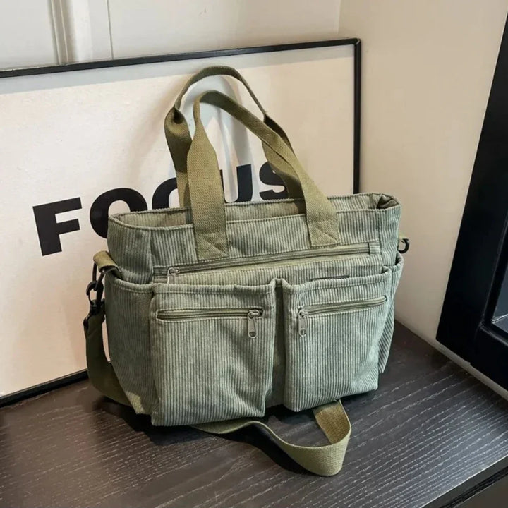 Velvet Carry | Clemence Cord Tote