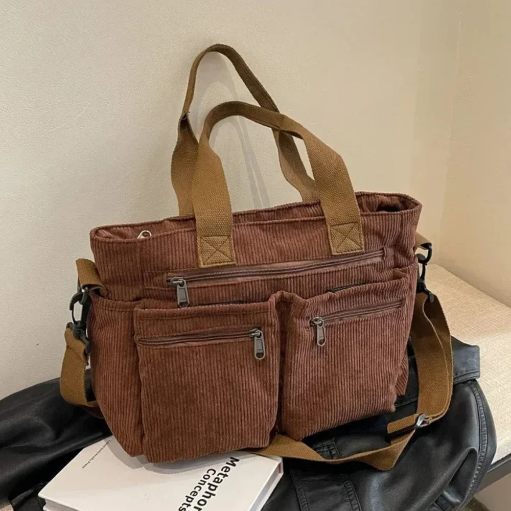 Velvet Carry | Clemence Cord Tote