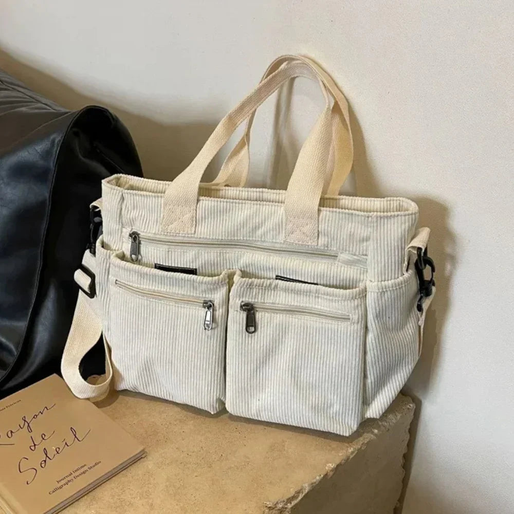 Velvet Carry | Clemence Cord Tote