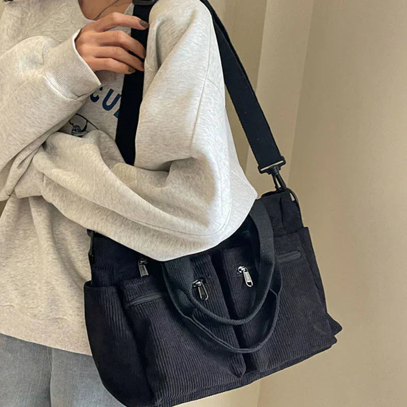 Velvet Carry | Clemence Cord Tote